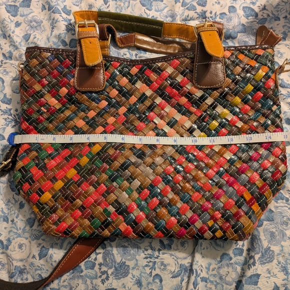 Multicolor Leather Woven Purse - Picture 13 of 15